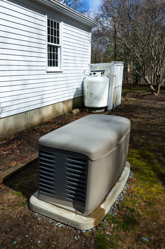 Generator Installed Next to a Home